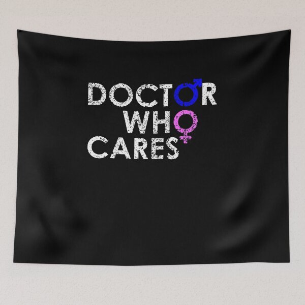 Item preview, DOCTOR 13 WHO CARES MALE FEMALE TIME SYMBOL TEE designed and sold by prezziefactory.