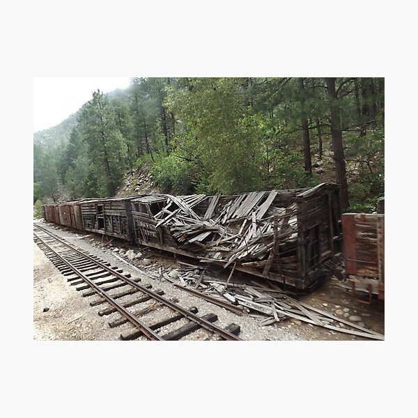 Dilapidated Rail Freight Car, Durango, Colorado Photographic Print