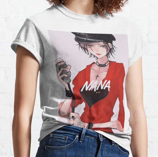 Japanese Anime Nana Osaki Print Goth Harajuku Top Women Tshirt Casual  ladies basic Ocollar Short Sleeved Short sleeve MenDrop Ship  Walmartcom