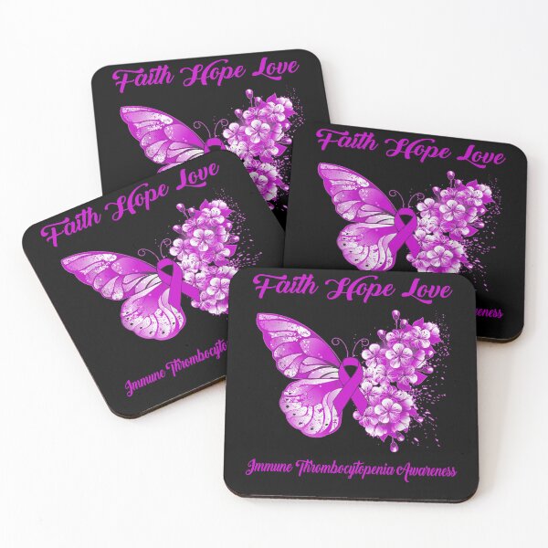 Item preview, Faith Hope Love Immune Thrombocytopenia Awareness Butterfly Ribbon Gifts designed and sold by Adropine.