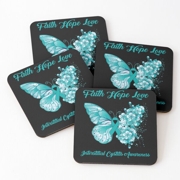 Item preview, Faith Hope Love Interstitial Cystitis Awareness Butterfly Ribbon Gifts designed and sold by Adropine.