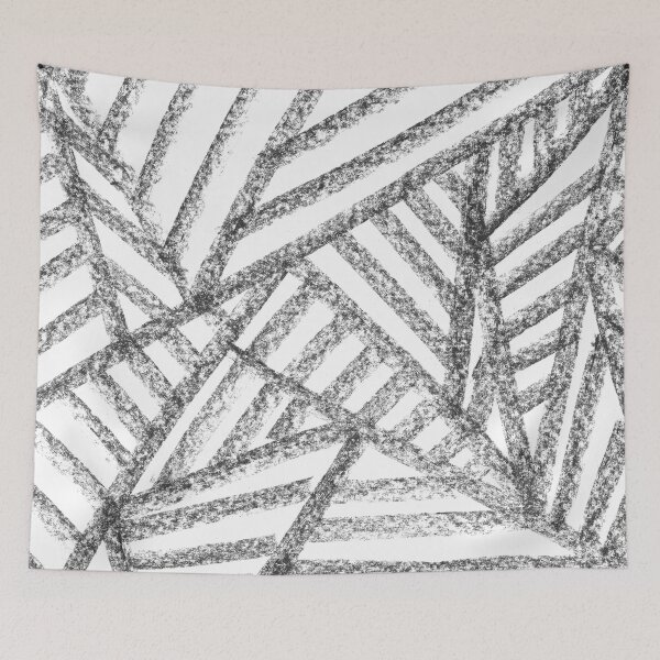 Item preview, Black and White Minimal Web Lines - Abstract Charcoal Drawing designed and sold by GenAumonier.