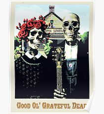 Grateful dead art poster skeletons painting Poster