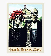 Grateful dead art poster skeletons painting Photographic Print