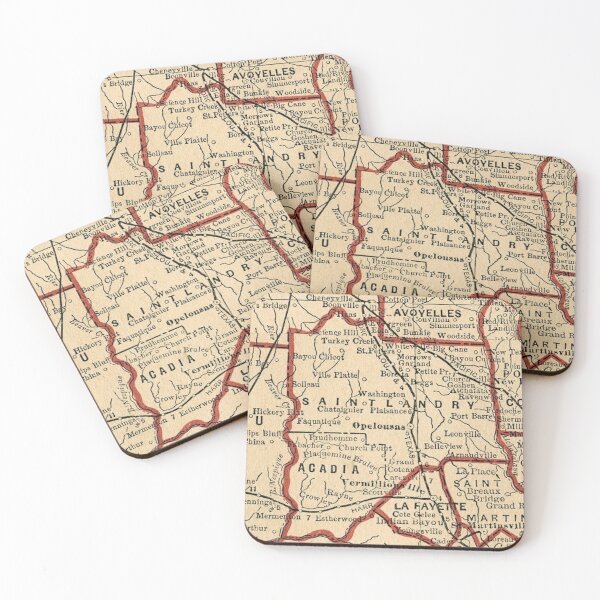 Item preview, Imperial St. Landry Parish Map 1893 designed and sold by LeJeuneGifts.