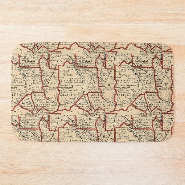 Item preview, Imperial St. Landry Parish Map 1893 designed and sold by LeJeuneGifts.