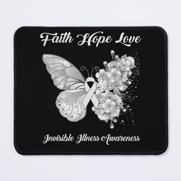 Item preview, Faith Hope Love Invisible Illness Awareness Butterfly Ribbon Gifts designed and sold by Adropine.