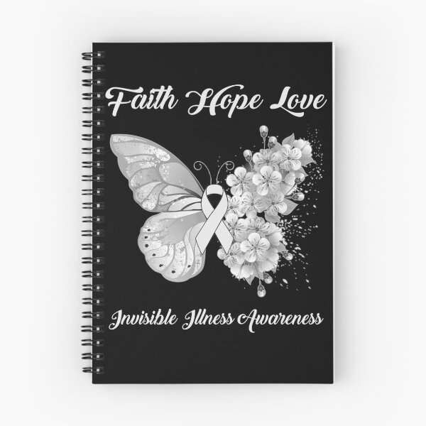 Item preview, Faith Hope Love Invisible Illness Awareness Butterfly Ribbon Gifts designed and sold by Adropine.
