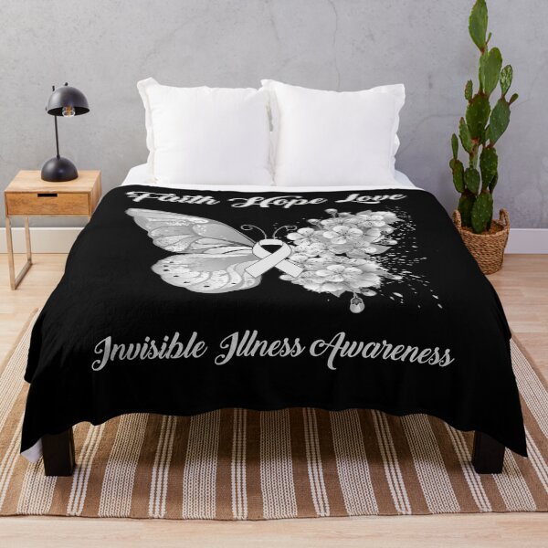 Item preview, Faith Hope Love Invisible Illness Awareness Butterfly Ribbon Gifts designed and sold by Adropine.