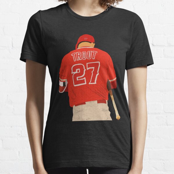 Mike Trout #27 Los Angeles Angels of Anaheim MLB Jersey T-Shirt Women's  MEDIUM