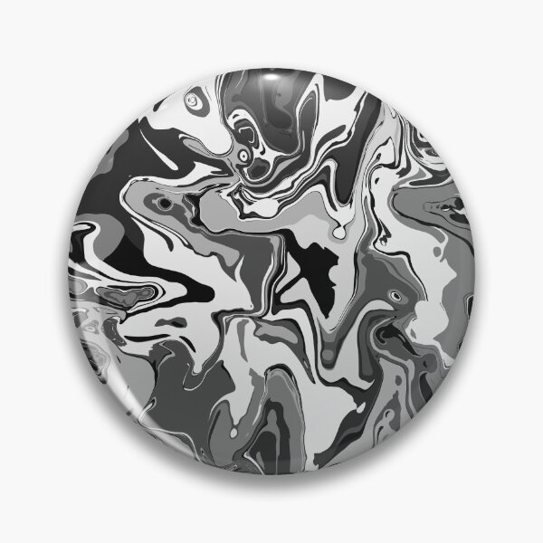 Item preview, Monochrome Marble - Digital Paint Spill designed and sold by GenAumonier.