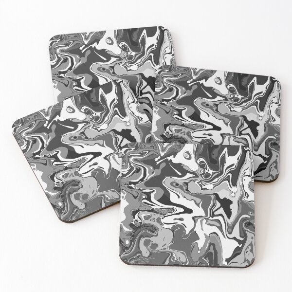 Item preview, Monochrome Marble - Digital Paint Spill designed and sold by GenAumonier.