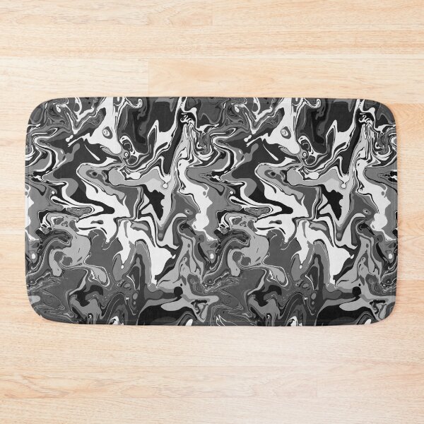 Item preview, Monochrome Marble - Digital Paint Spill designed and sold by GenAumonier.