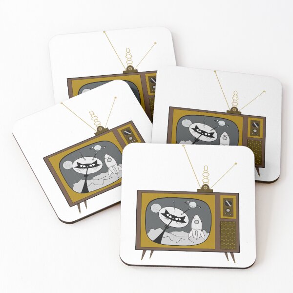 Item preview, MCM Space cats, Cosmic Cats, Mid Century sexton cat funny, Lost in Space TV show designed and sold by BossAtomic.