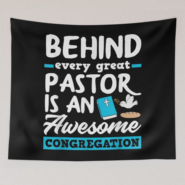 Item preview, Behind Every Great Pastor Funny Minister Clergy Pastor designed and sold by palestep-father.