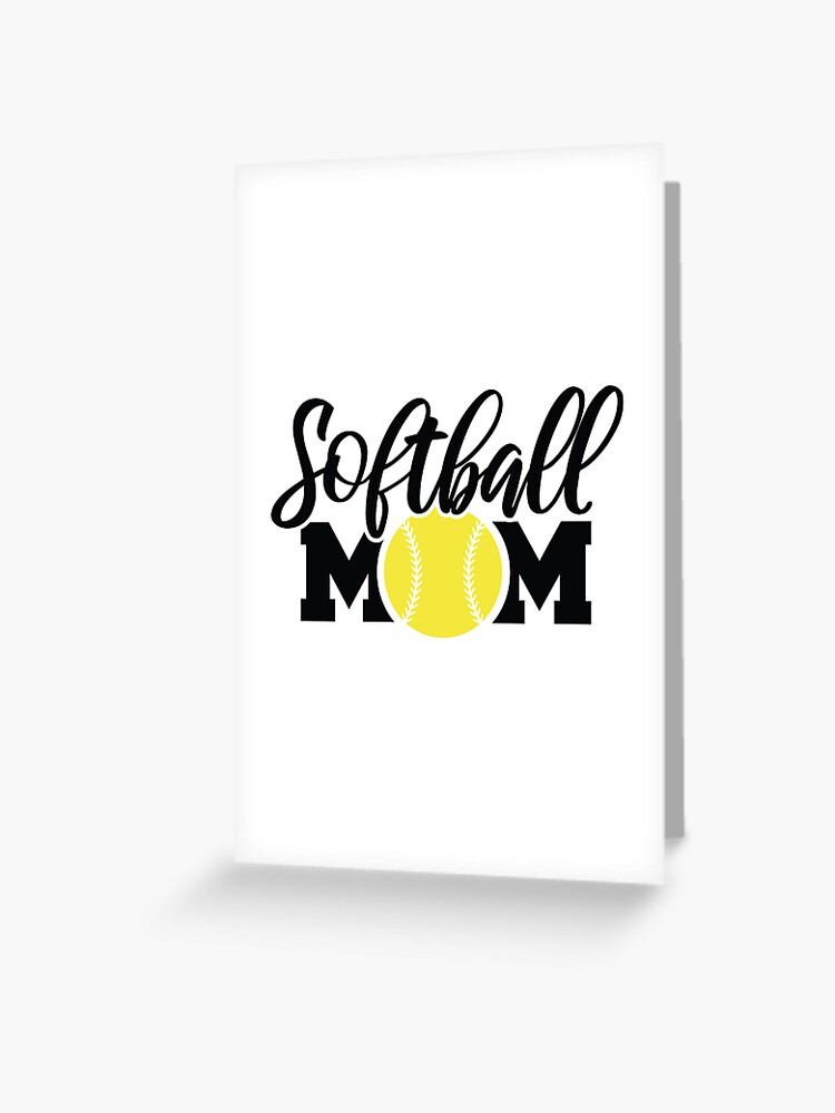 Baseball Mom V-Neck Softball Ballpark Cubs Tee Sports Funny Momlife  Baseball Greeting Card