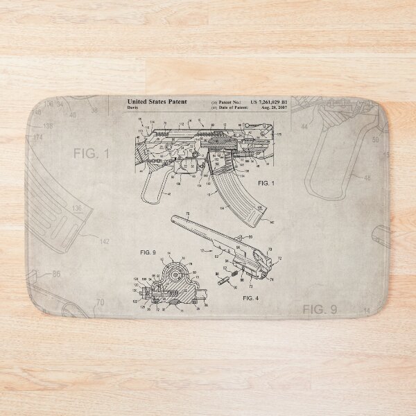 Item preview, AK-47 Rifle Patent - AK47 Firing Mechanism Art - Antique designed and sold by patentpress.
