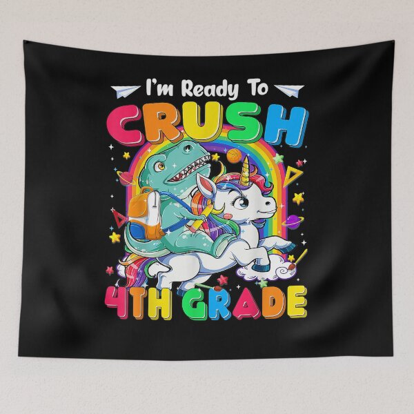 Item preview, I'm Ready To Crush 4th Grade Unicorn Dinosaur Back To School  designed and sold by charalphe.