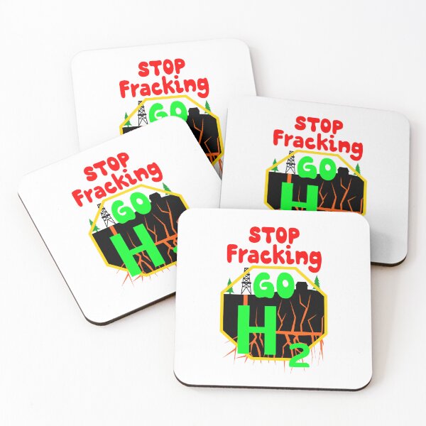Item preview, Stop Fracking, Go H2 - Go Hydrogen - H2 Hydrogen Symbol designed and sold by Oaks Creations.