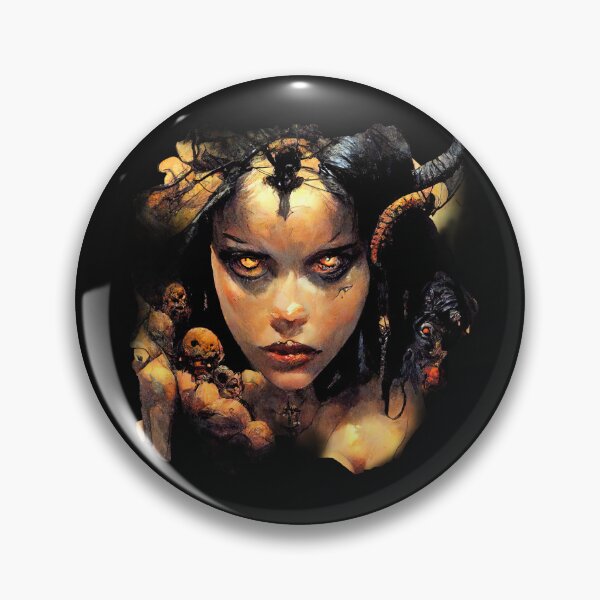 Item preview, Devil Girl, AI Art inspired by Frazetta designed and sold by IAMAI-art.