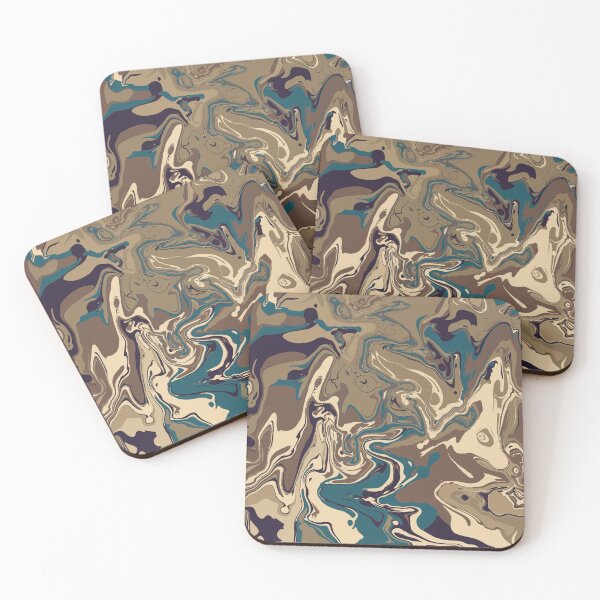 Item preview, Quiet Coffee Shop Marble - Digital Paint Spill designed and sold by GenAumonier.