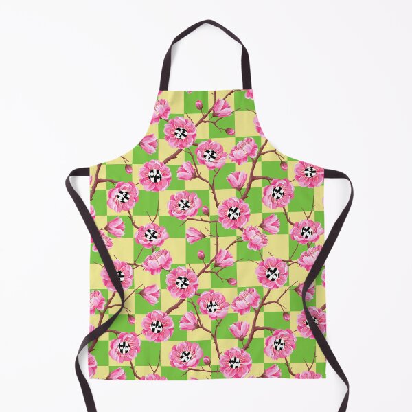 Item preview, Yellow and Pink Floral Check Happy Print designed and sold by Trimzz.