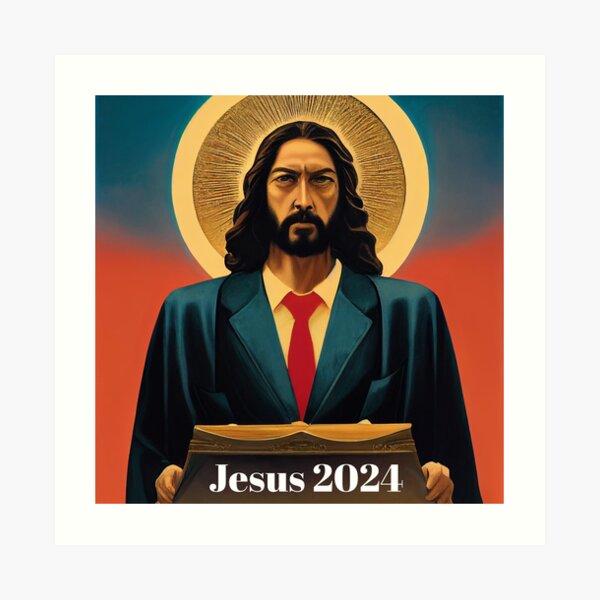 Jesus 2024 Art Print For Sale By Patriart Redbubble   Aps,504x498,small,transparent Pad,600x600,f8f8f8 