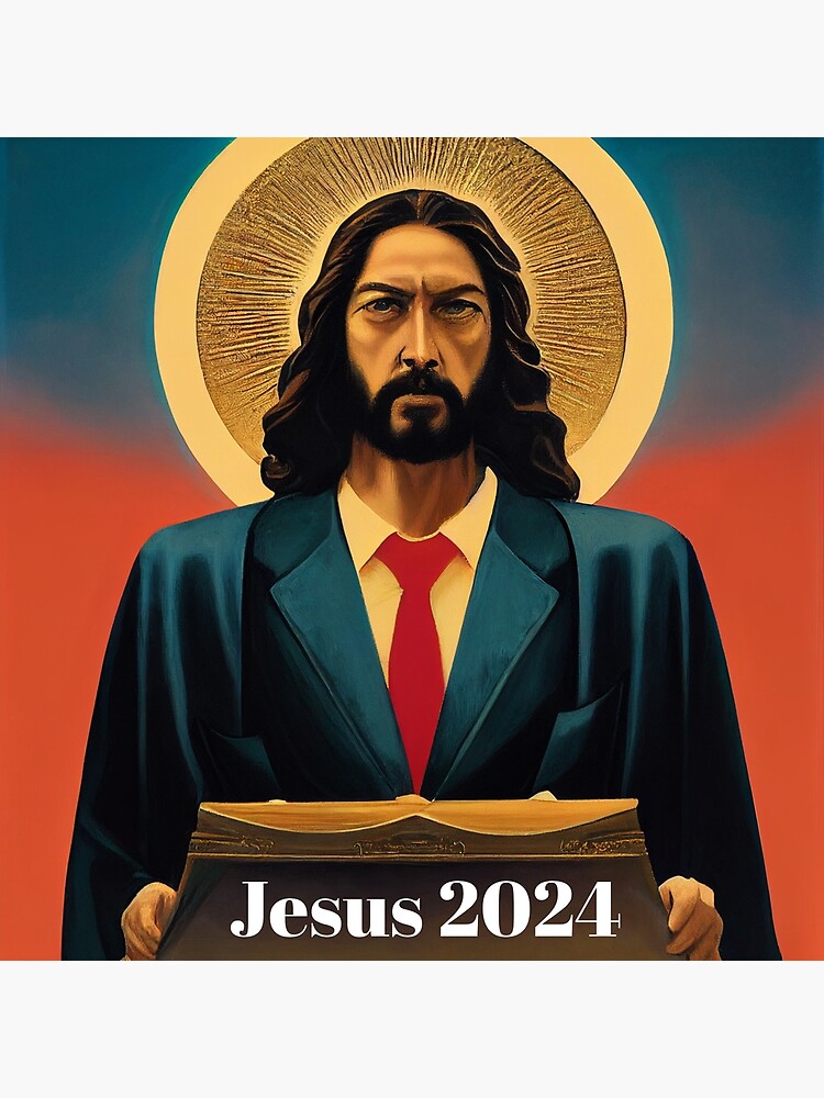 Jesus 2024 Art Print For Sale By Patriart Redbubble   Flat,750x,075,f Pad,750x1000,f8f8f8 