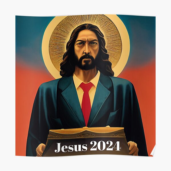 Jesus 2024 Poster For Sale By Patriart Redbubble   Poster,504x498,f8f8f8 Pad,600x600,f8f8f8 