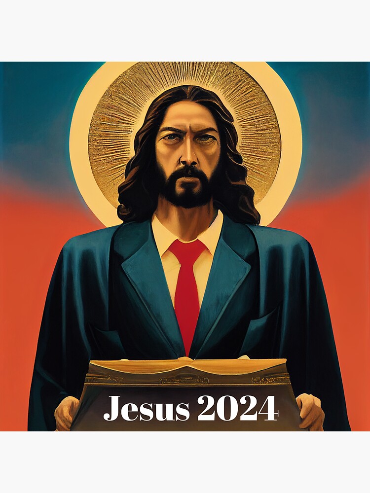 "Jesus 2024" Sticker for Sale by patriart Redbubble