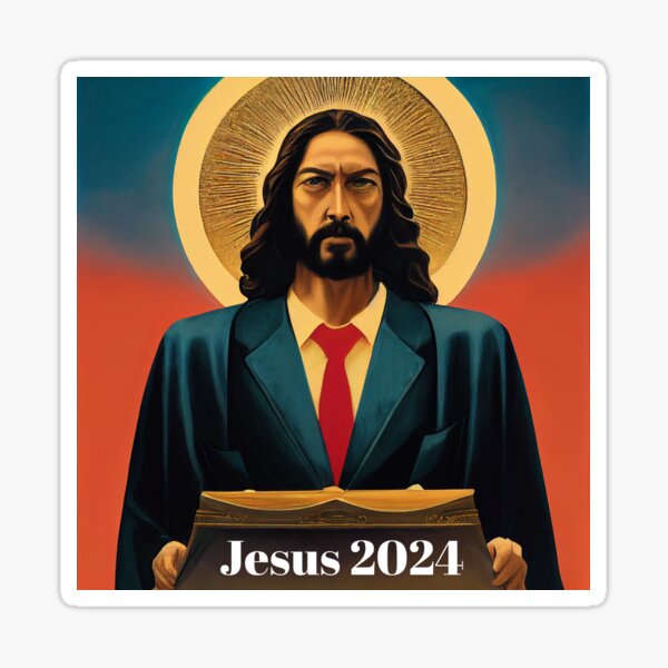 Jesus 2024 Sticker For Sale By Patriart Redbubble   St,small,507x507 Pad,600x600,f8f8f8 