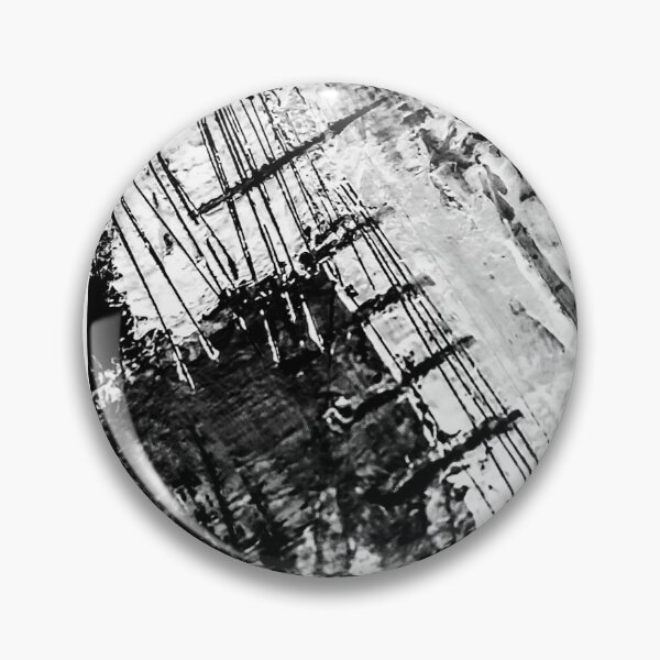Item preview, Monochromatic abstract painting details lines scratches texture stitches  designed and sold by Grey Robinson.
