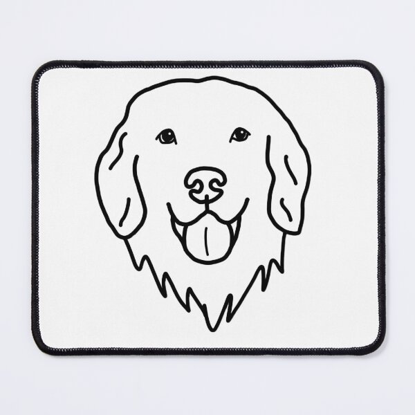 Artikelvorschau, Golden Retriever Strichzeichnungen entworfen und verkauft von DogsOfASticker.