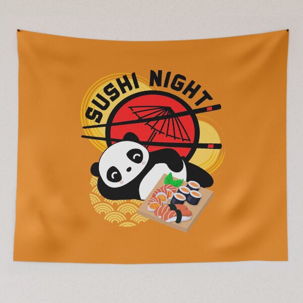 Item preview, Sushi Night Panda designed and sold by adlibmaria.