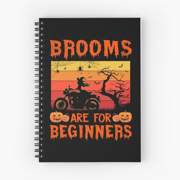 Item preview, Brooms are for beginners ghost halloween horror magic pumpkin designed and sold by elizabethdawnn.