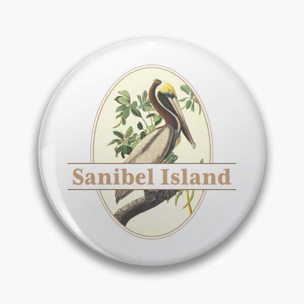 Item preview, Sanibel Island Florida Vintage Pelican Design designed and sold by Futurebeachbum.