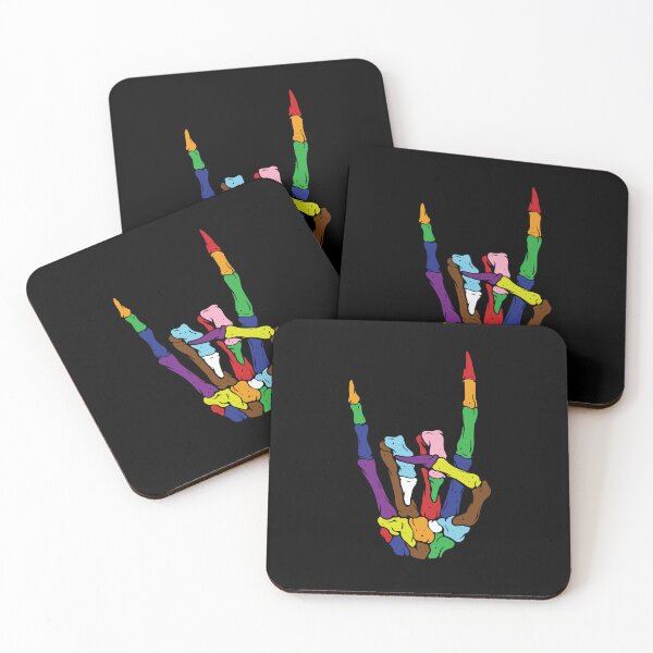 Item preview, Skeleton Hand Heart LGBT Pride Funny Halloween rainbow love hand vintage  designed and sold by elizabethdawnn.