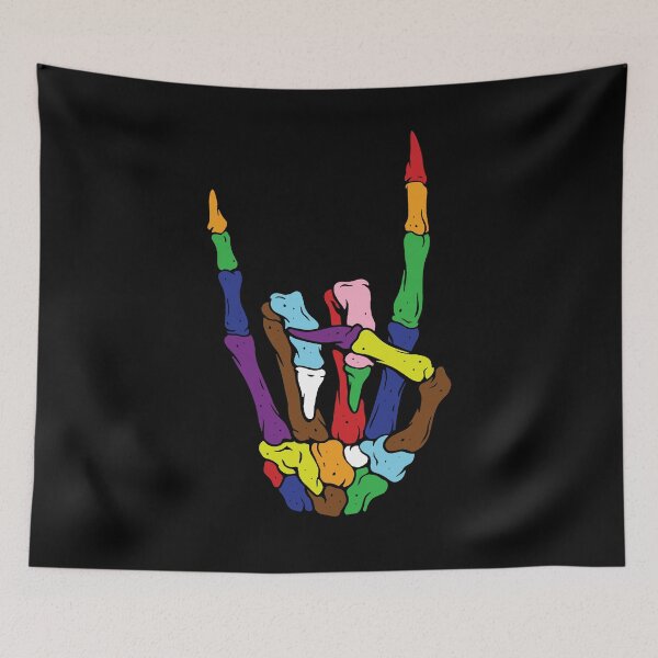 Item preview, Skeleton Hand Heart LGBT Pride Funny Halloween rainbow love hand vintage  designed and sold by elizabethdawnn.