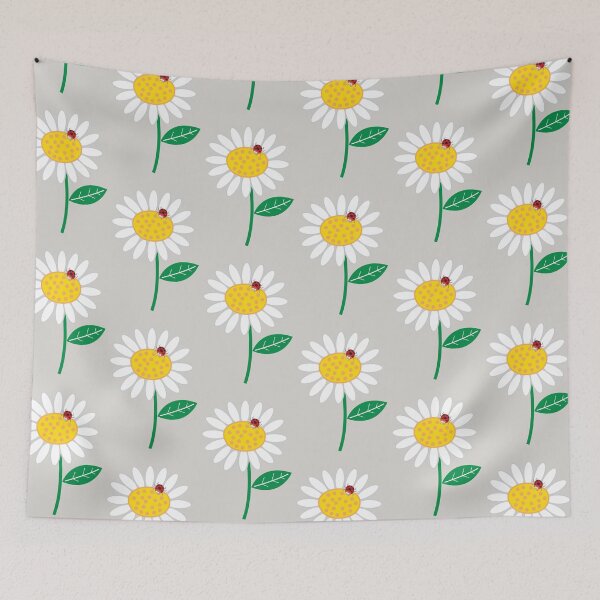 Item preview, Whimsical Summer White Daisy and Red Ladybug © fatfatin designed and sold by fatfatin.
