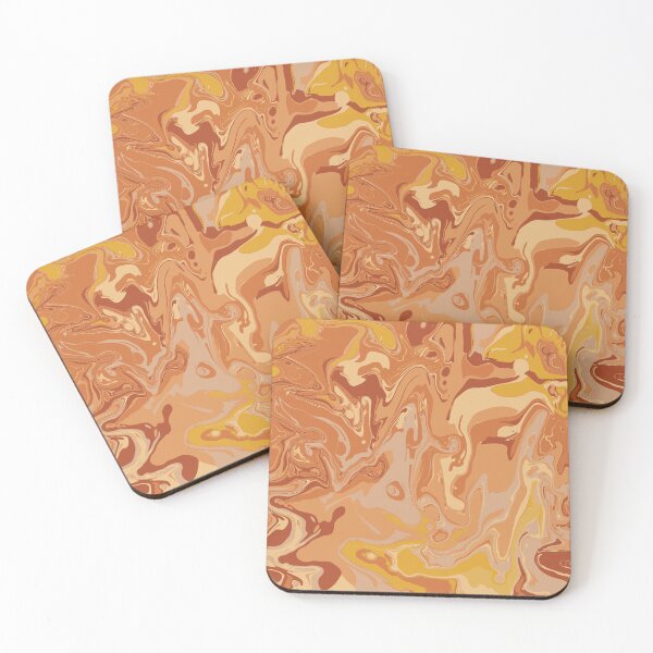 Item preview, Golden Hour Marble - Digital Paint Spill designed and sold by GenAumonier.