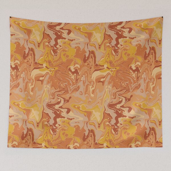 Item preview, Golden Hour Marble - Digital Paint Spill designed and sold by GenAumonier.