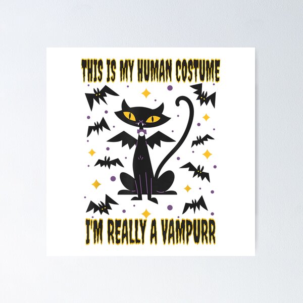 Item preview, This Is My Human Costume I'm Really A Vampurr - Halloween designed and sold by Axelhellquis.