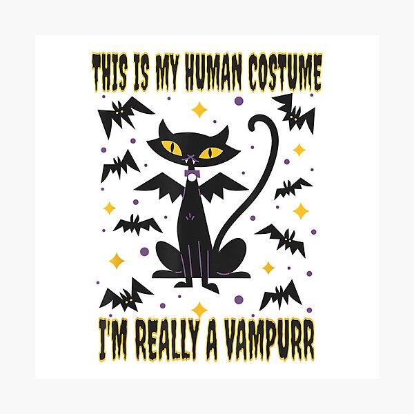 Item preview, This Is My Human Costume I'm Really A Vampurr - Halloween designed and sold by Axelhellquis.