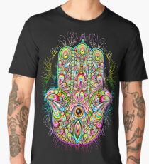 Hamsa Fatma Hand Psychedelic Amulet Men's Premium T-Shirt