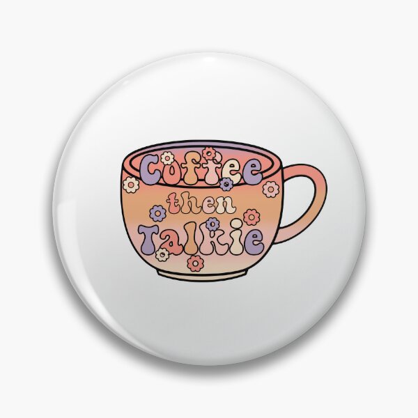 Item preview, First Coffee Then Talkie Retro Groovy T-shirt designed and sold by Nerdygirlteez.