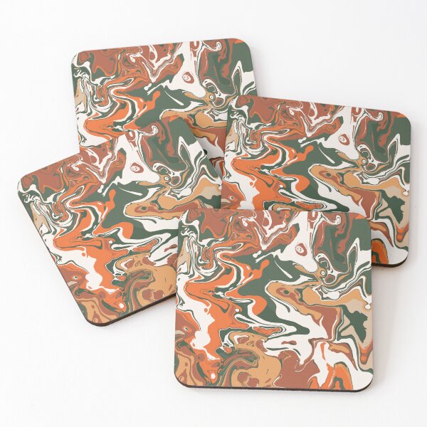 Item preview, Autumn Leaves Marble - Digital Paint Spill designed and sold by GenAumonier.