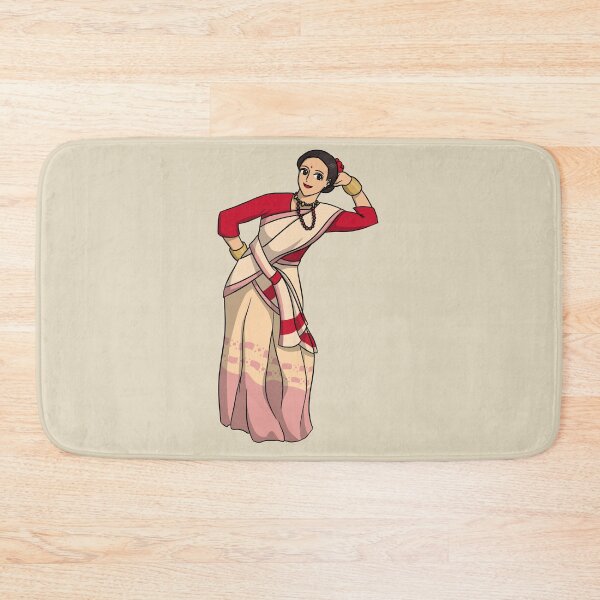 Item preview, Indian lady dancing for Bihu in anime style designed and sold by HeatherPhn.