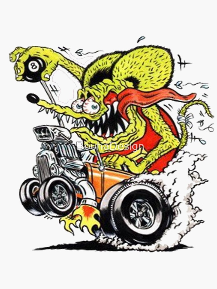 "Rat Fink" Sticker for Sale by BouhaDesign Redbubble