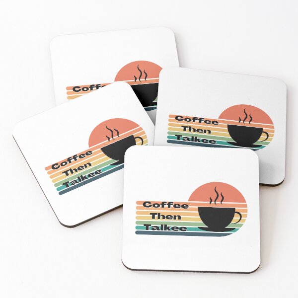 Item preview, Coffee Then Talkee Retro Sunset T-shirt designed and sold by Nerdygirlteez.