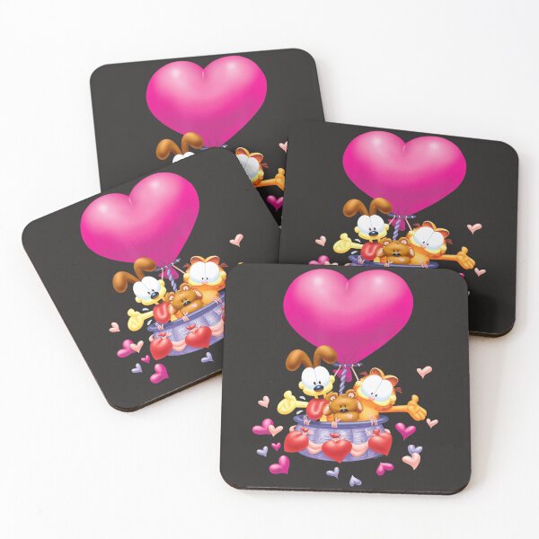 Item preview, Garfield Heart Balloon with Odie & Pooky  designed and sold by peggsjoroga.